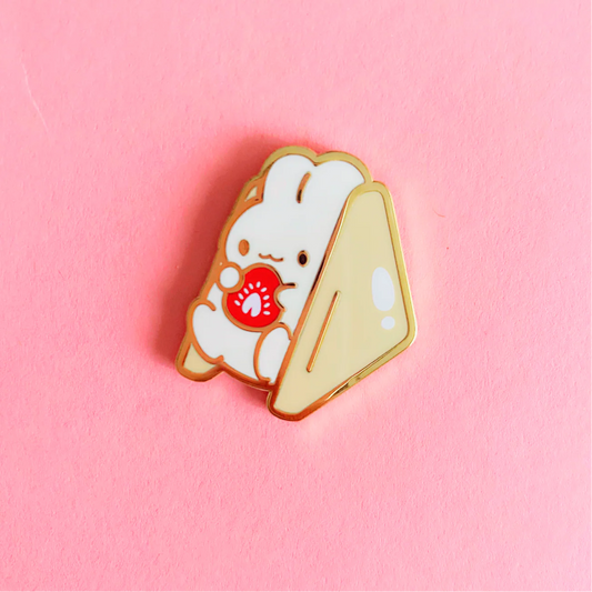 Bunbini Strawberry Sando Enamel Pin