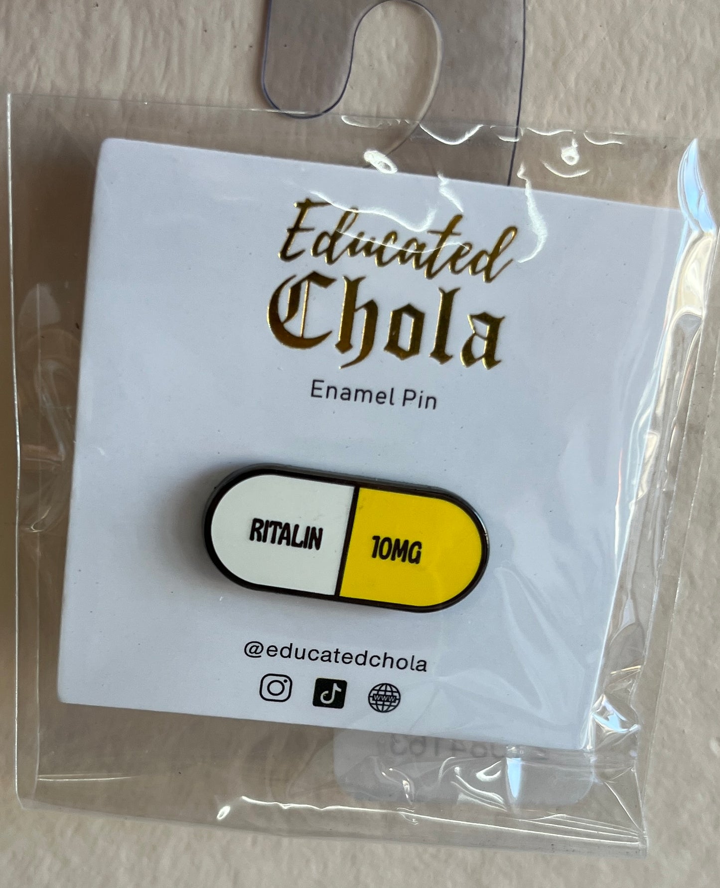 Ritalin Enamel Pin