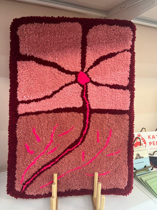 Tufted Artwork - Pink Flower