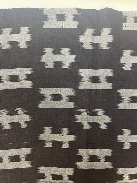 Vintage Kasuri Black Fabric Medium Pattern #2