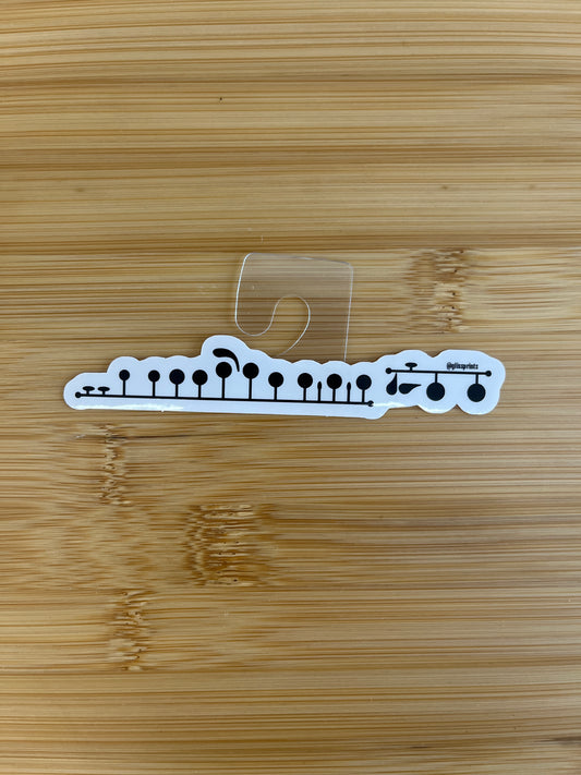 Flute Sticker (clear)