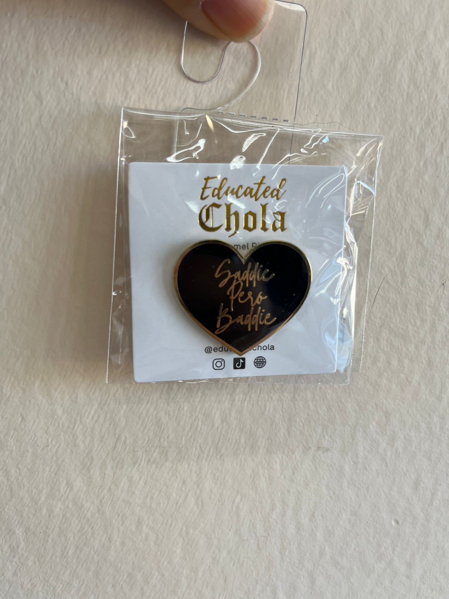 Saddie Pero Baddie Enamel Pin