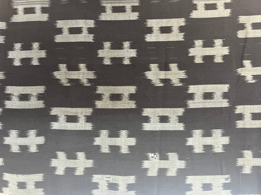 Vintage Kasuri Black Fabric Medium Pattern #2