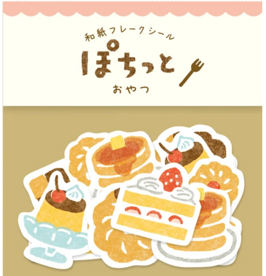 Washi flake stickers - Snacks