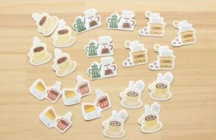 Washi flake stickers - Coffee Break