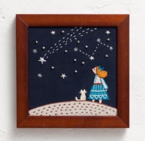 COSMO Embroidery - Starry Sky, Life with a Cat