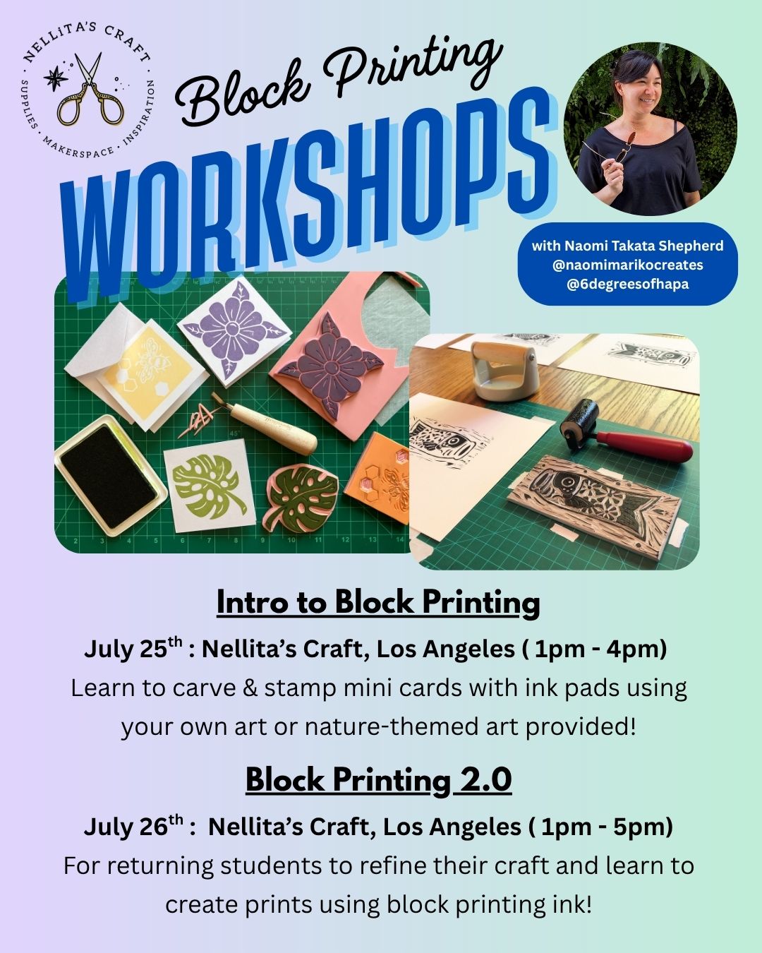 Block Printing 2.0: Learn to Print with Block Printing Ink - 7/26