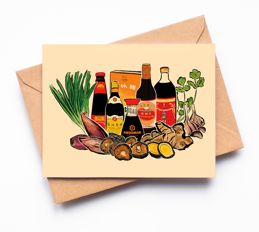 Asian Sauces Greeting Card