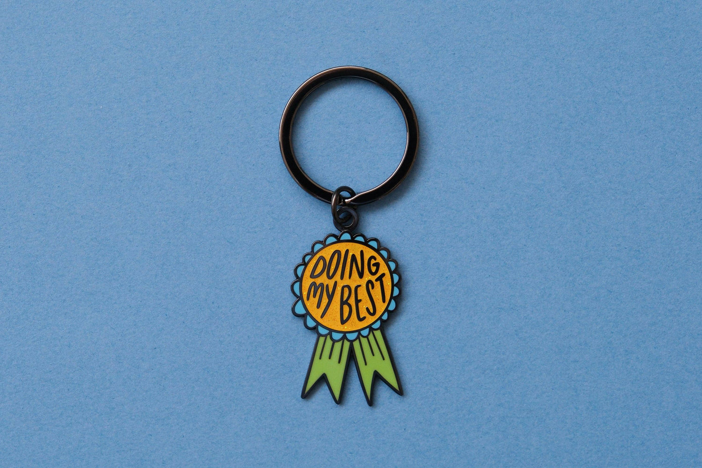 Doing My Best Enamel Keychain