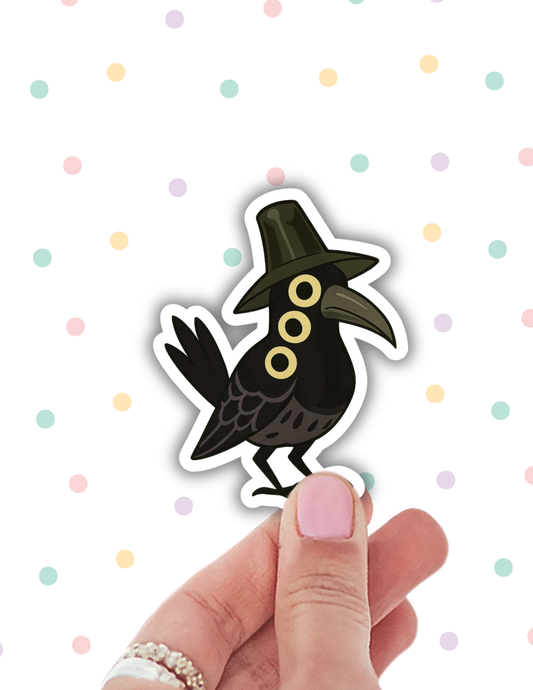 K pop black bird sticker, demon decals, kawaii bird sticker
