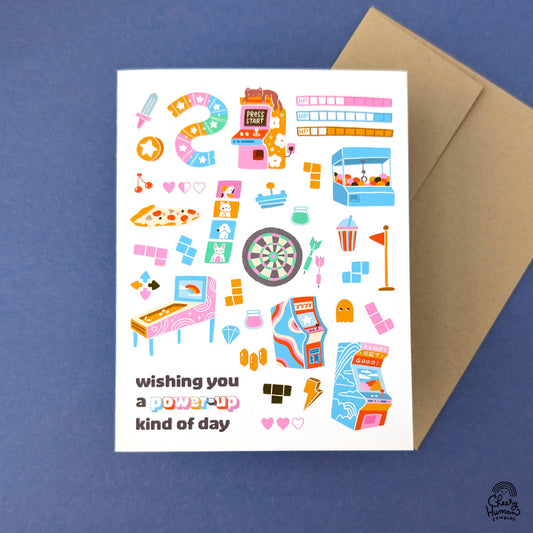 Power Up Kind of Day | Gamer | Arcade | Thinking of You Card