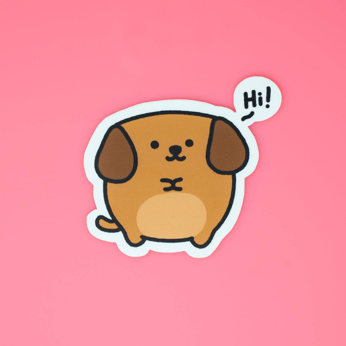 Mocha Doggo Sticker - Hi!