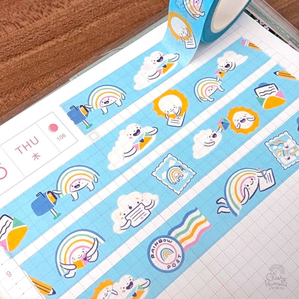 Cheery Sky Pen Pals - Washi Tape | Snail Mail | Rainbow