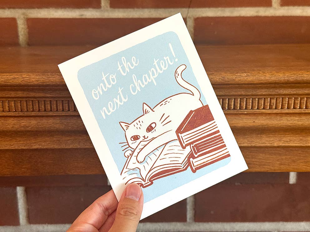 Onto The Next Chapter! Encouragement Greeting Card