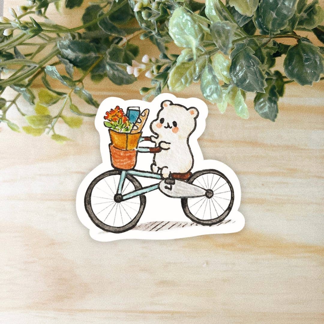 Bike Hammy Sticker | Dishwasher Safe