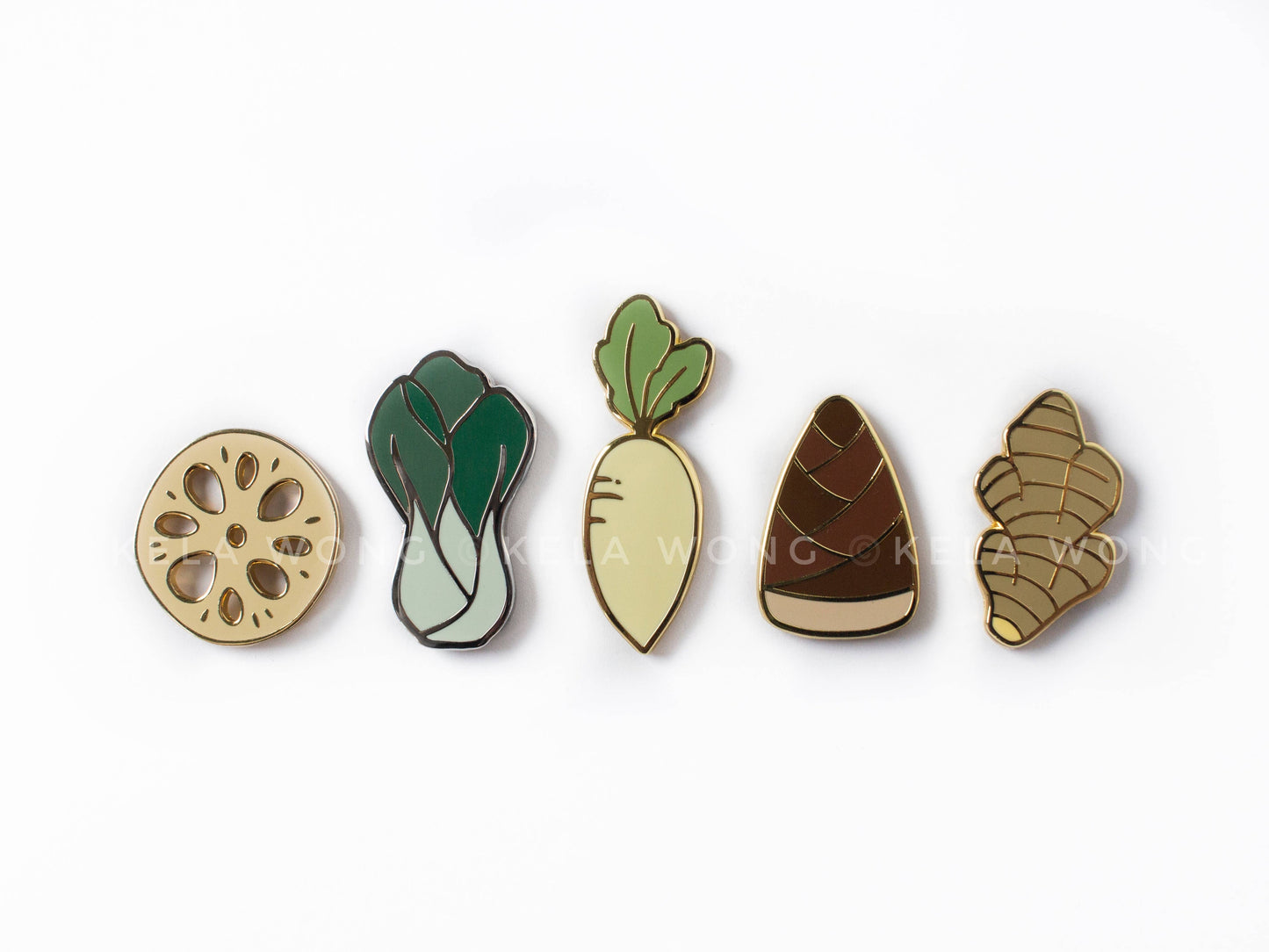 Daikon Radish Enamel Pin