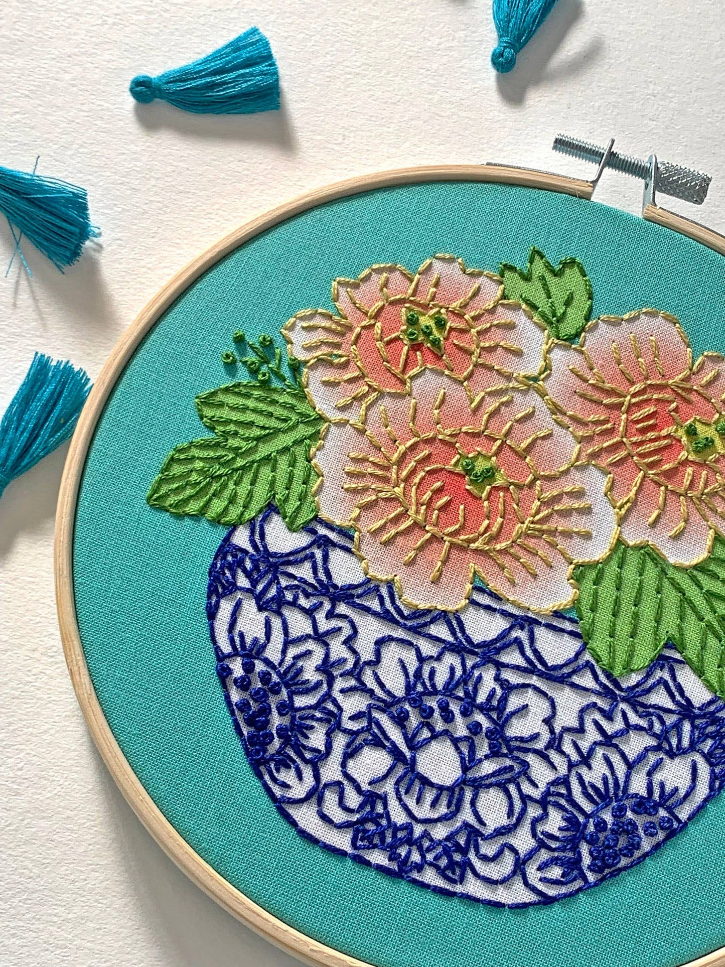 Peony Embroidery Kit