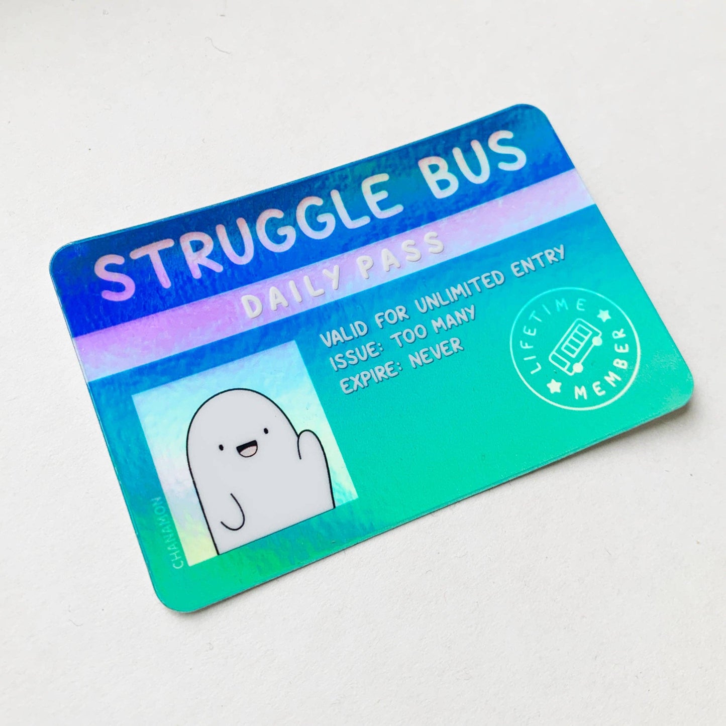 Struggle Bus Holographic Sticker