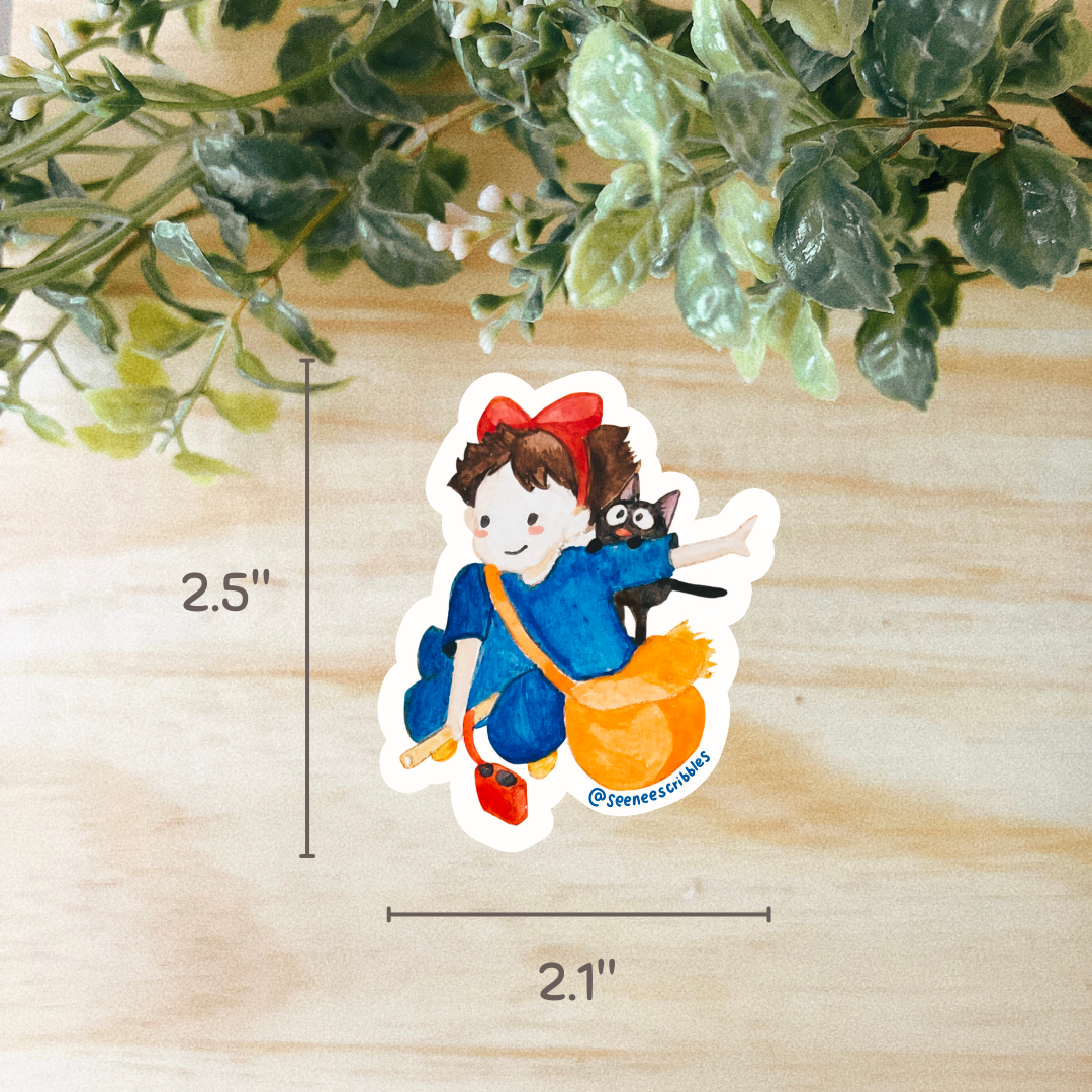 Kiki & Jiji Sticker | Waterproof and Dishwasher Safe