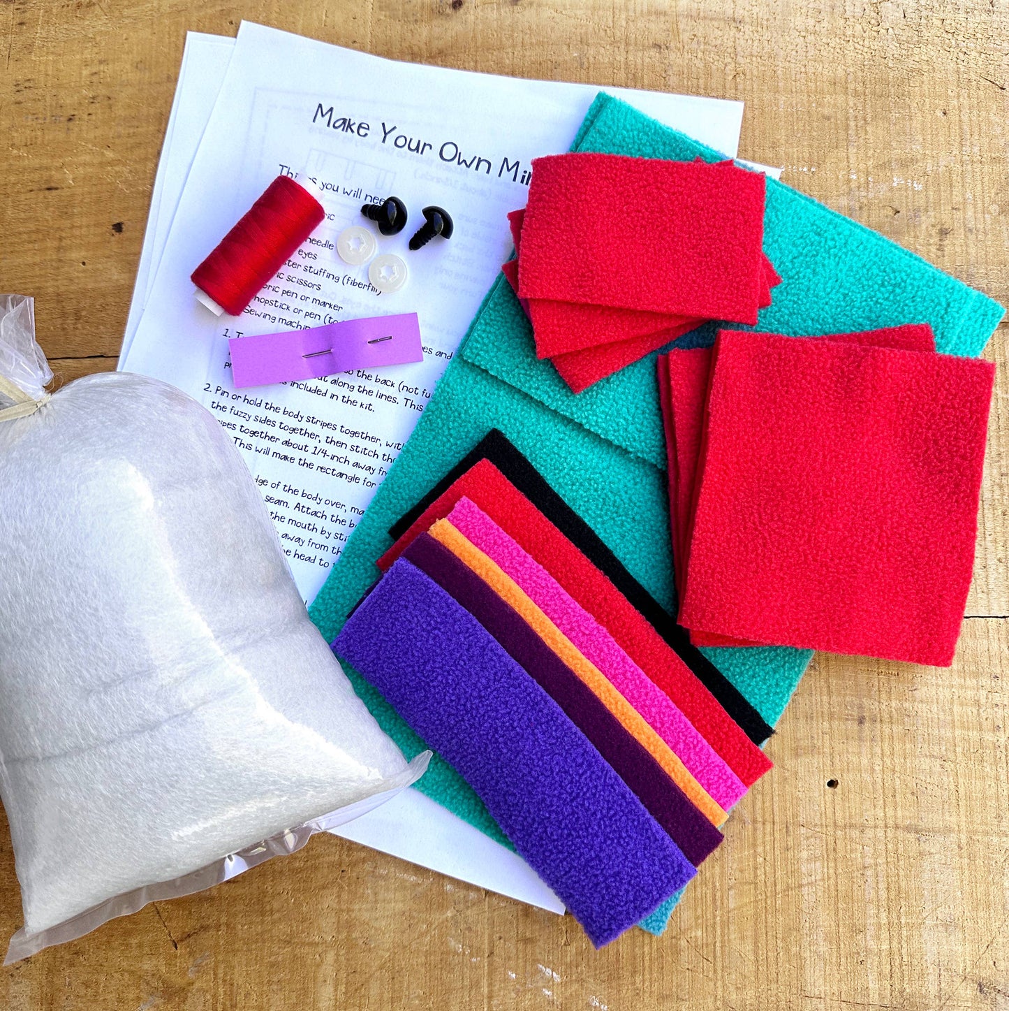 Mini Creature DIY Plush Sewing Kit - Turquoise
