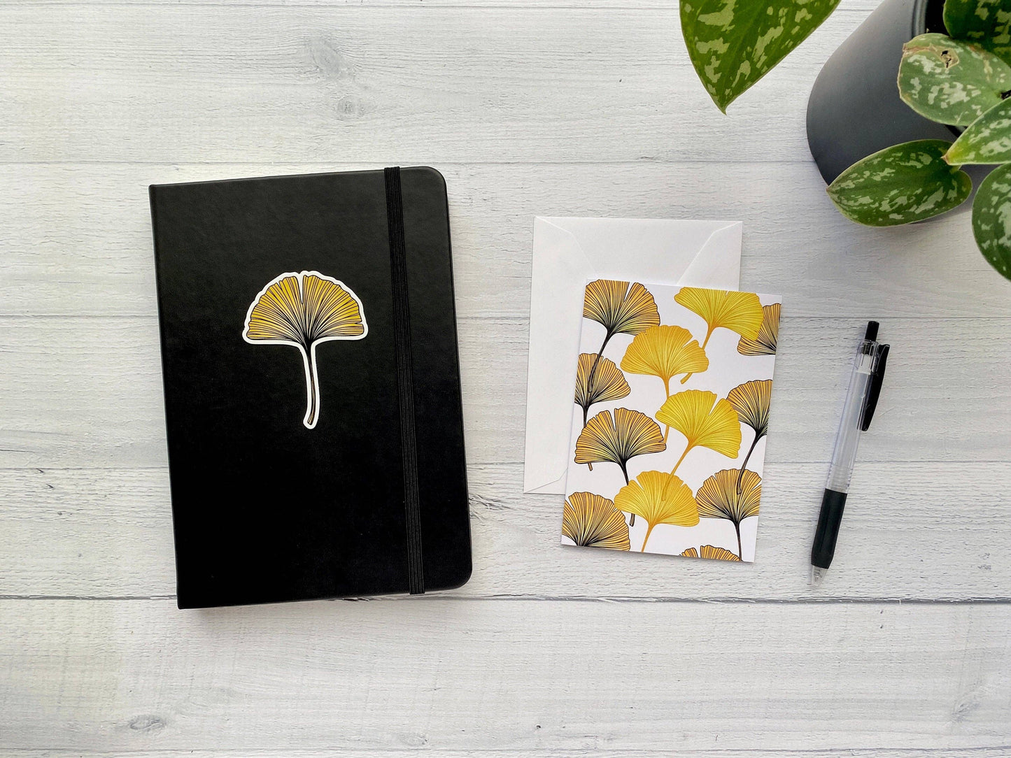 Ginkgo Leaf Vinyl Sticker