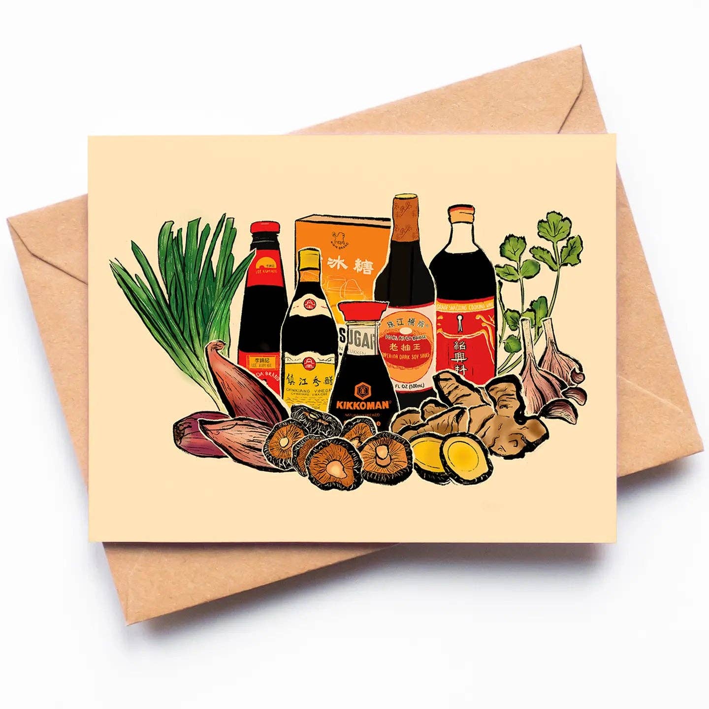 Asian Sauces Greeting Card