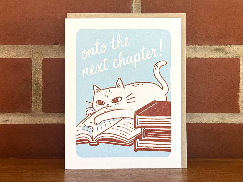 Onto The Next Chapter! Encouragement Greeting Card