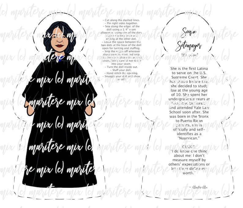 Sonia Soto-Mayor DIY Doll Fabric