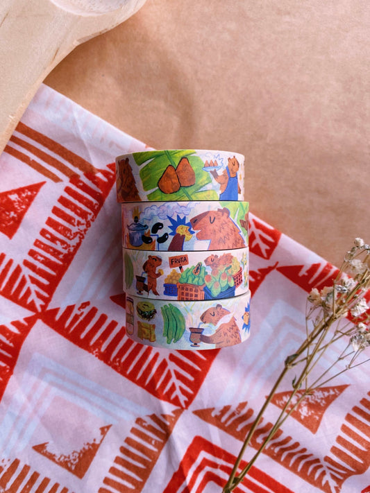 Capybara Cooking Washi Tape