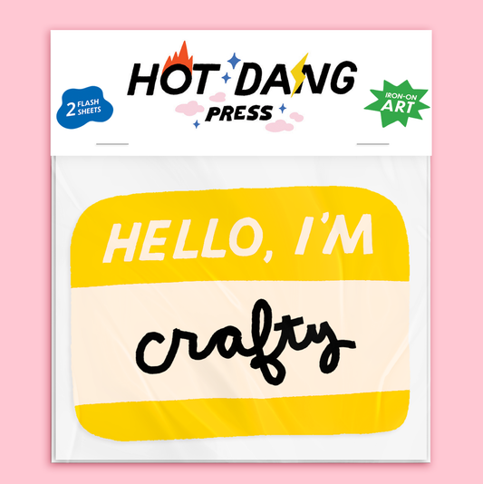 Hello I'm Crafty Name Tag