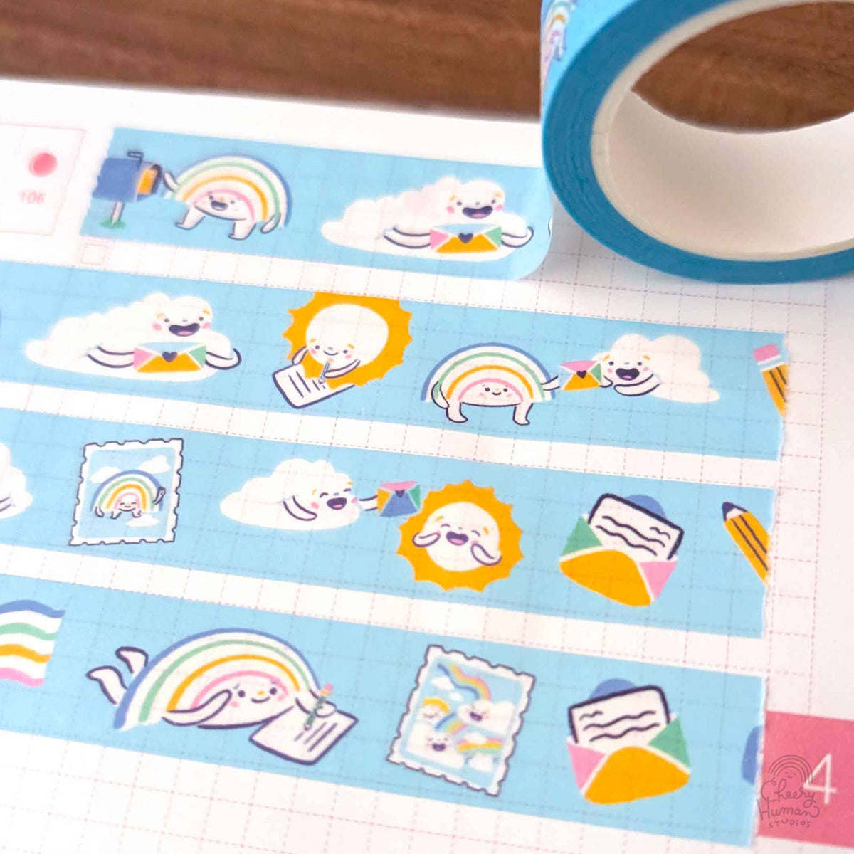 Cheery Sky Pen Pals - Washi Tape | Snail Mail | Rainbow