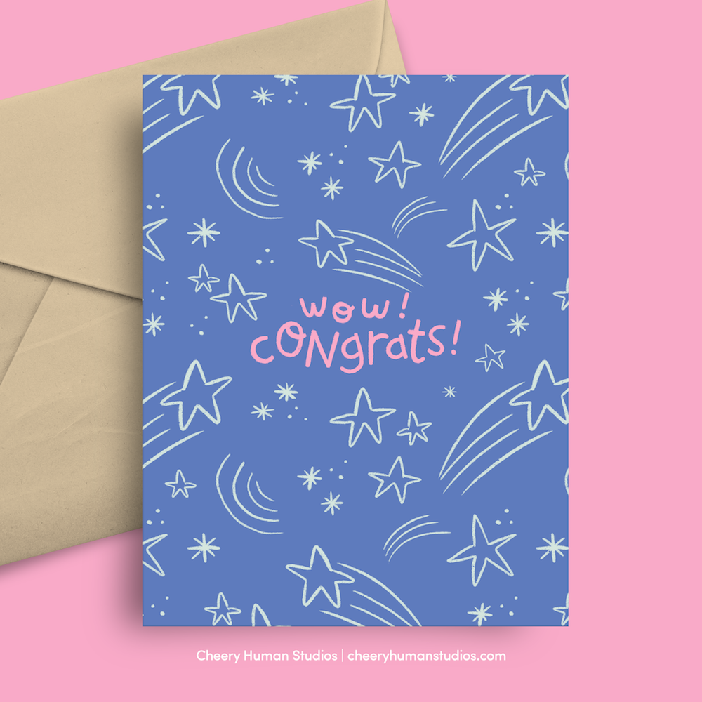 Wow Congrats - Congratulations Card | Graduation