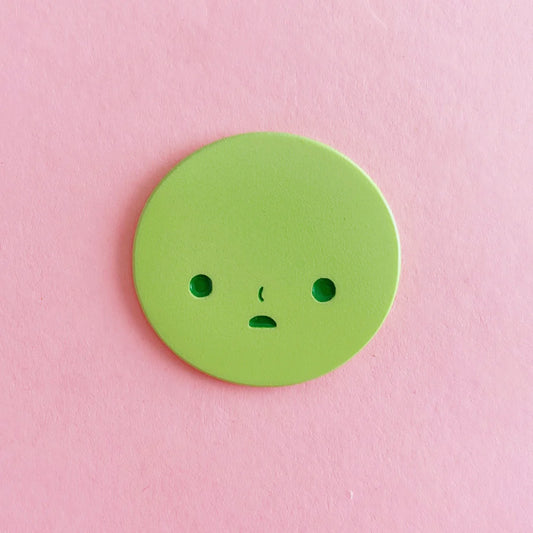 Green Face Enamel Pin