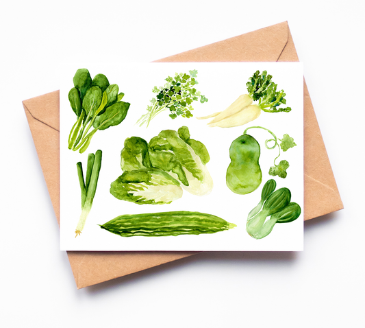 Asian Vegetables Greeting Card