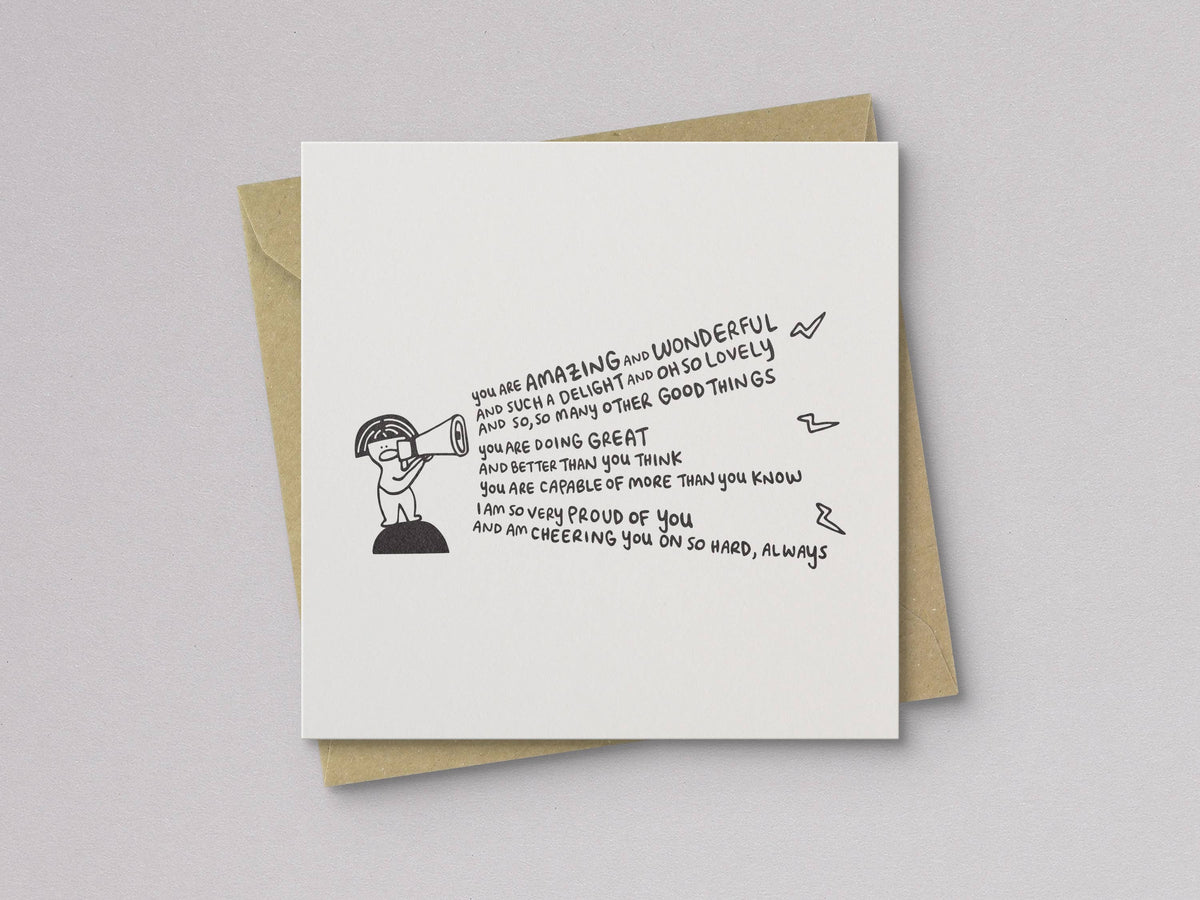 Cheering You On Encouragement Card