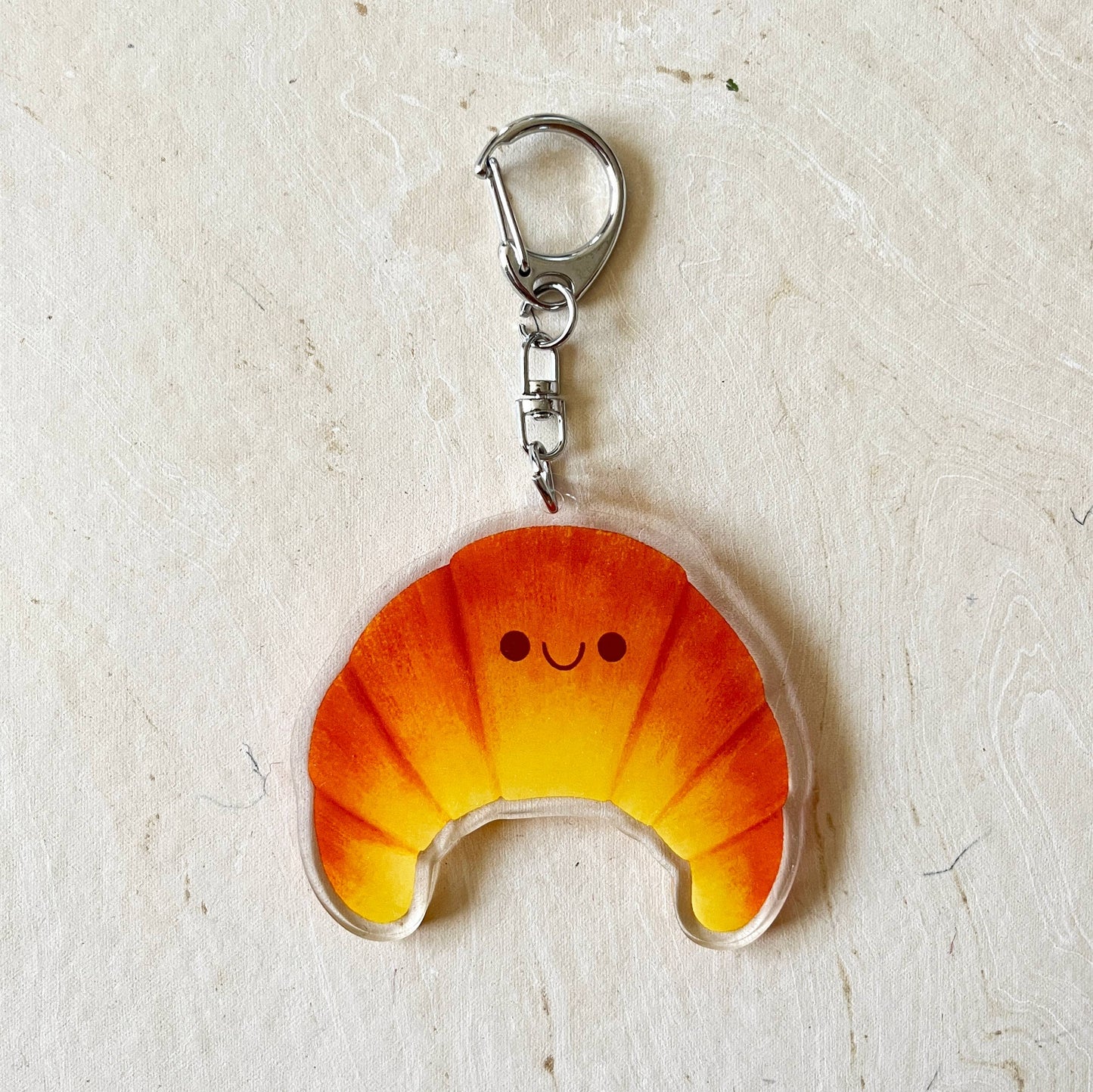 Croissant Keychain Charm