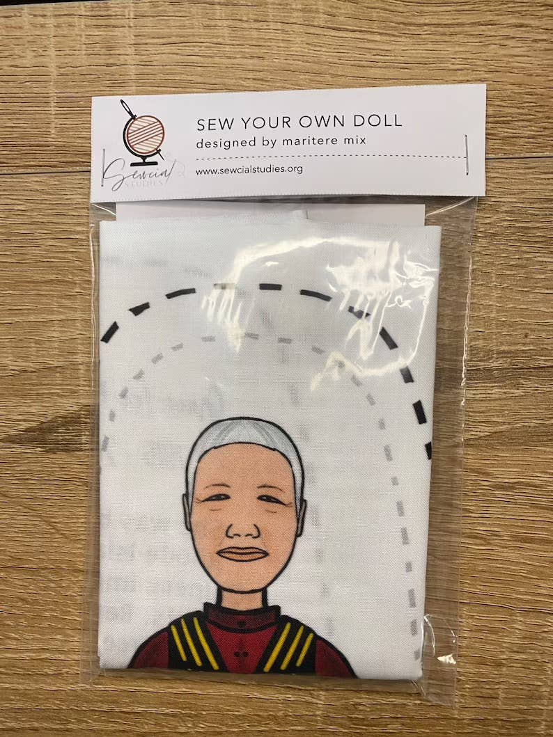 Grace Lee Boggs DIY Doll Fabric