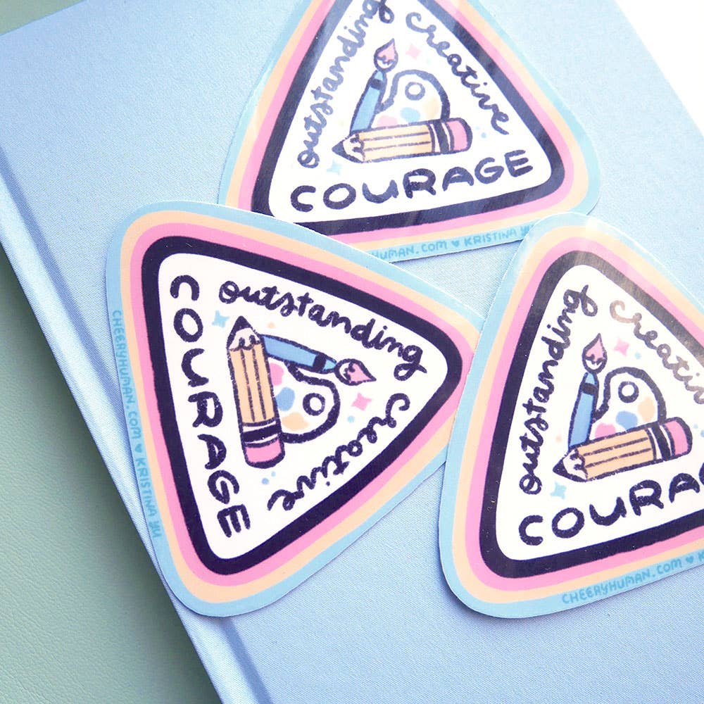 Creative Courage Badge - Handmade Vinyl Sticker