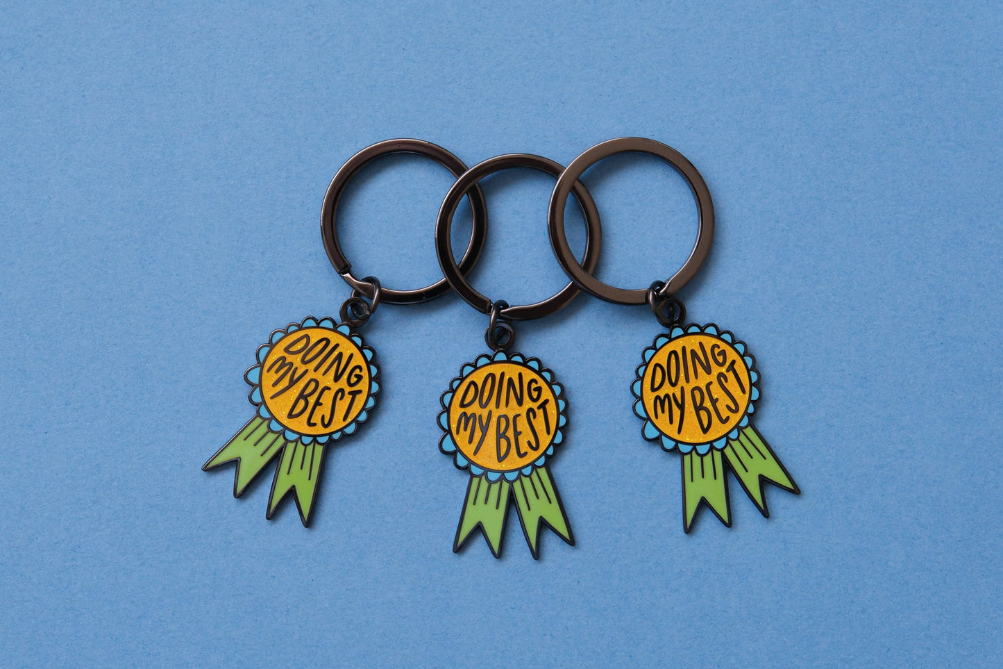 Doing My Best Enamel Keychain
