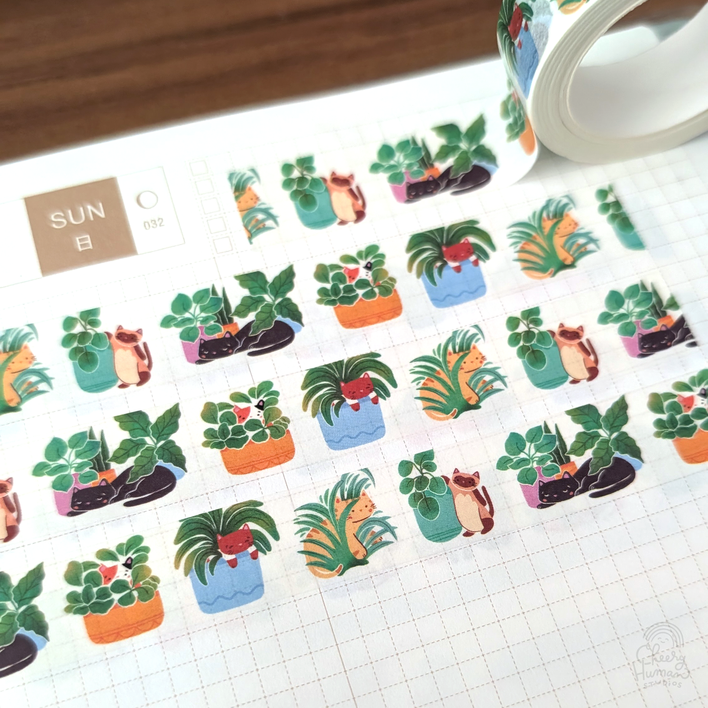 Cats & Plants - Washi Tape