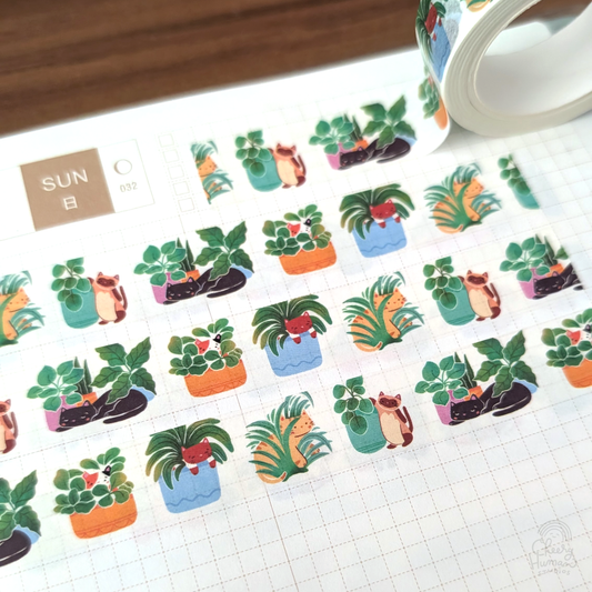 Cats & Plants - Washi Tape