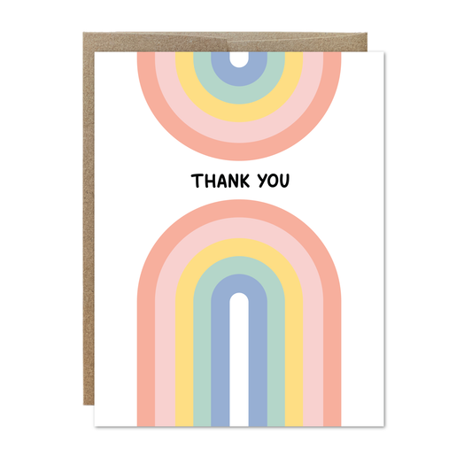 Double Rainbow Thank You Card