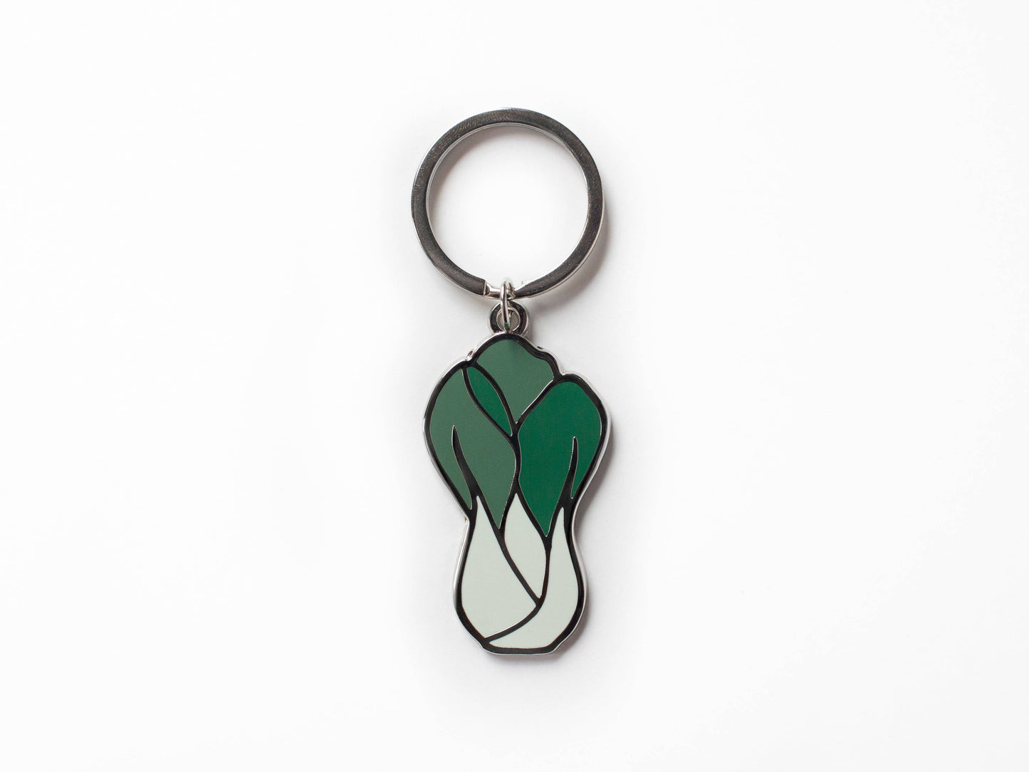 Bok Choy Metal Keychain