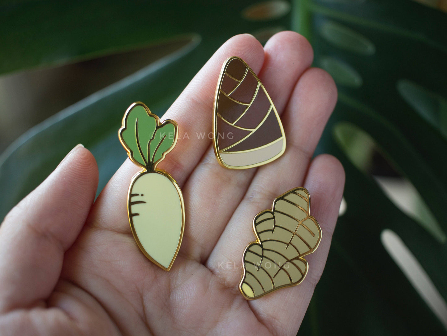 Daikon Radish Enamel Pin