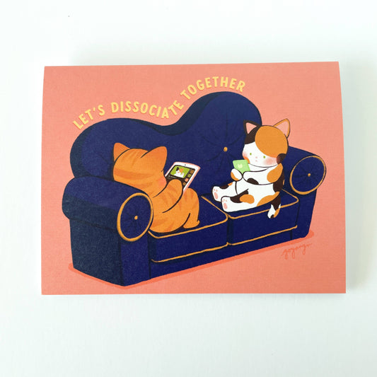 Couch Cats - Valentines / Friendship A2 Greeting Card