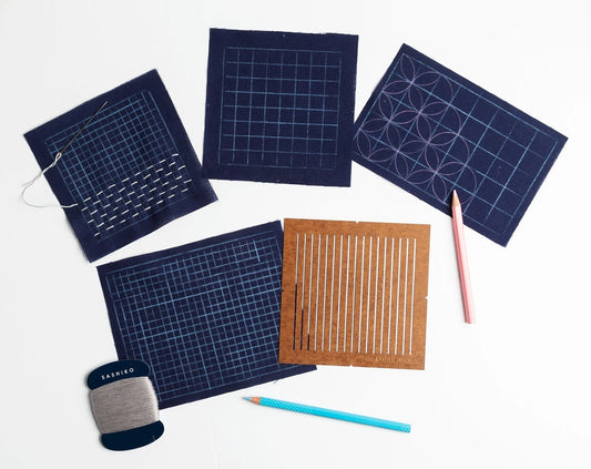 Sashiko Grid Stencil by Miniature Rhino