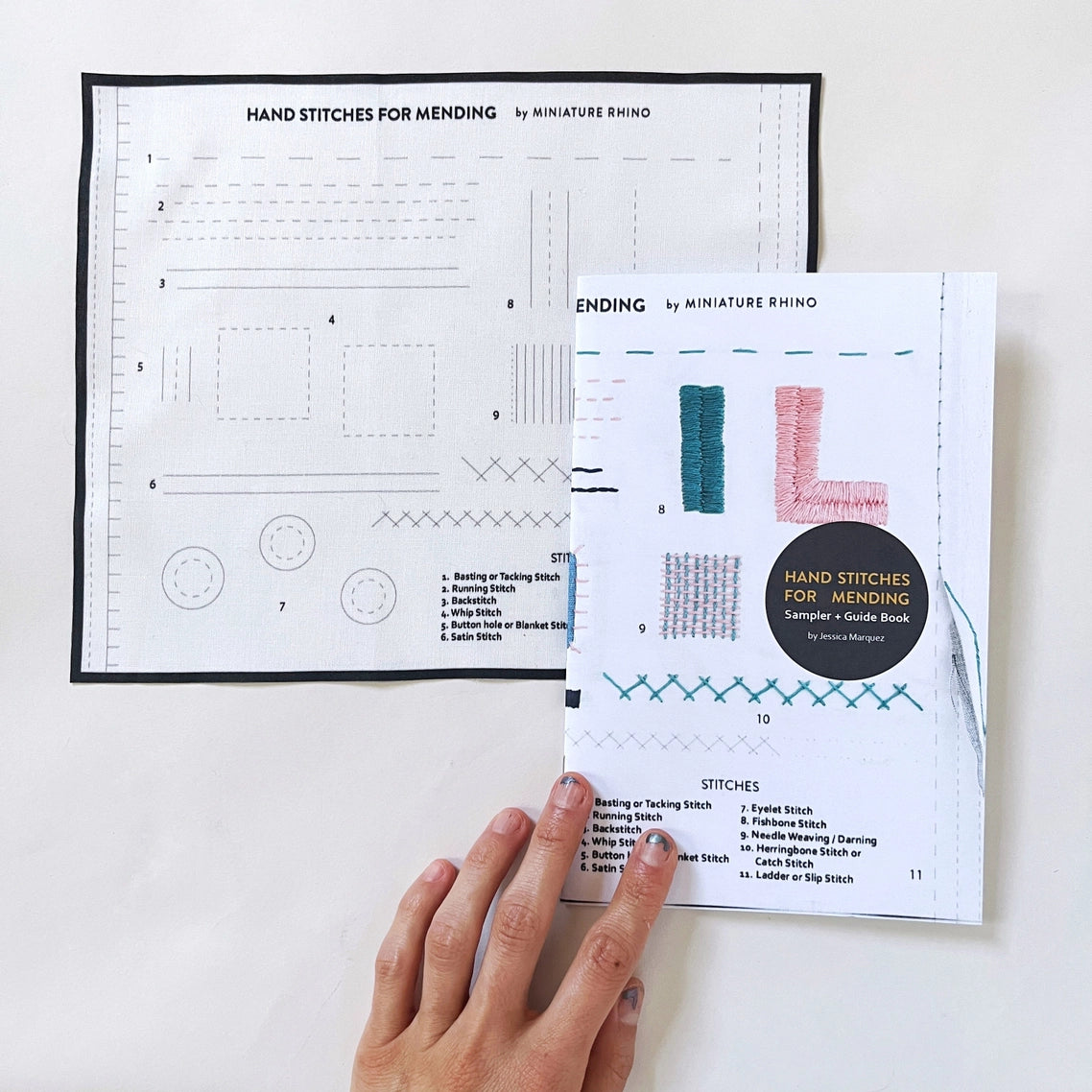 Handstitches for Mending by Miniature Rhino