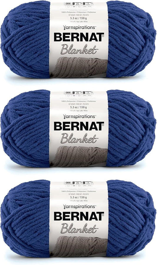 Bernat Blanket Superbulky, 5.3 oz - Navy