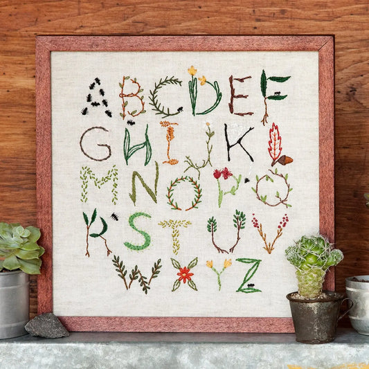 Nature Inspired Alphabet Sampler by Miniature Rhino